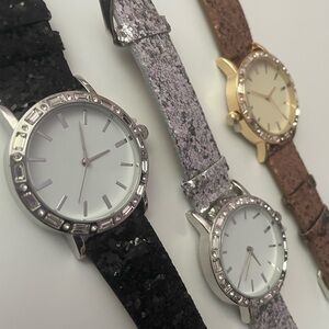 GANZ Silver, Gold, and Brown Bracelet Watches